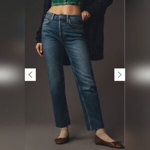 RE/DONE 70's High-Rise Stove Pipe Straight Leg Jeans